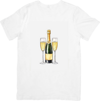 Thumbnail for Champagne Celebration T-Shirt | Watercolor Bottle & Flutes Graphic Tee | Party Toast Gift