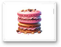 Thumbnail for Stacked Macarons Wall Art | Watercolor Pink Dessert Print | Bakery Kitchen Gift