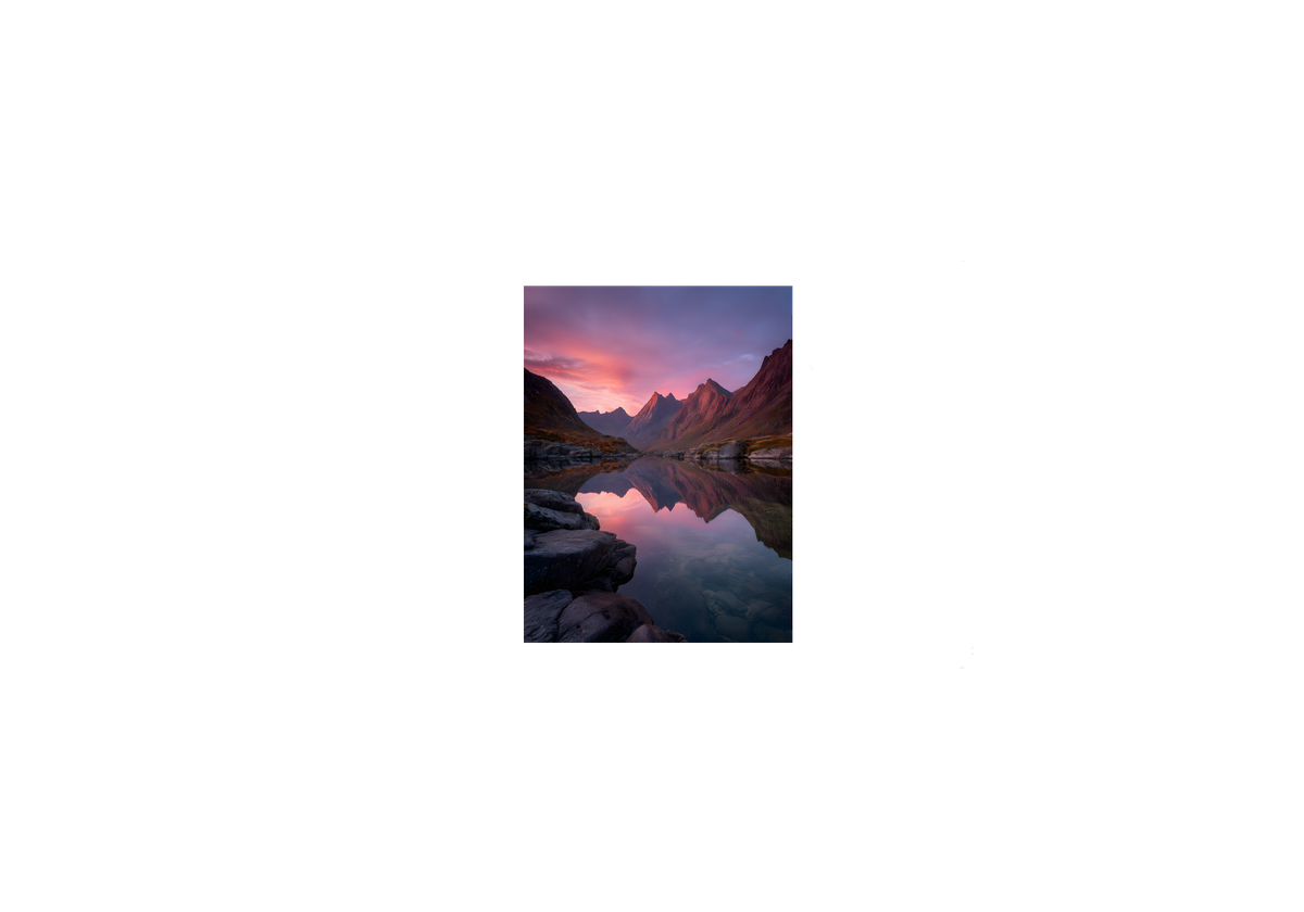 Mountain Sunset Lake Throw Pillow | Scenic Nature Reflection Decorative Pillow | Cabin Outdoor Gift