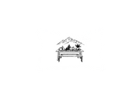 Thumbnail for Autumn Mountain Feast Throw Pillow | Rustic Line Art Harvest Table Pillow | Fall Home Gift