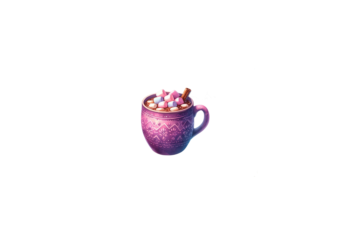 Hot Cocoa Marshmallow Throw Pillow | Watercolor Cozy Winter Decorative Pillow | Christmas Home Gift