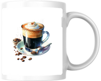 Thumbnail for Vienna Coffee Mug | Watercolor Whipped Cream Espresso Coffee Mug | Cafe Lover Gift
