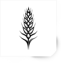 Thumbnail for Wheat Stalk Sticker | Bold Black Line Art Grain Vinyl Decal | Farmhouse Rustic Gift