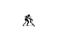 Thumbnail for Wrestlers Throw Pillow | Bold Black Grappling Silhouette Decorative Pillow | Wrestling Fan Gift