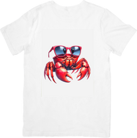 Thumbnail for Cool Crab Sunglasses T-Shirt | Funny Beach Summer Graphic Tee | Ocean Lover Gift