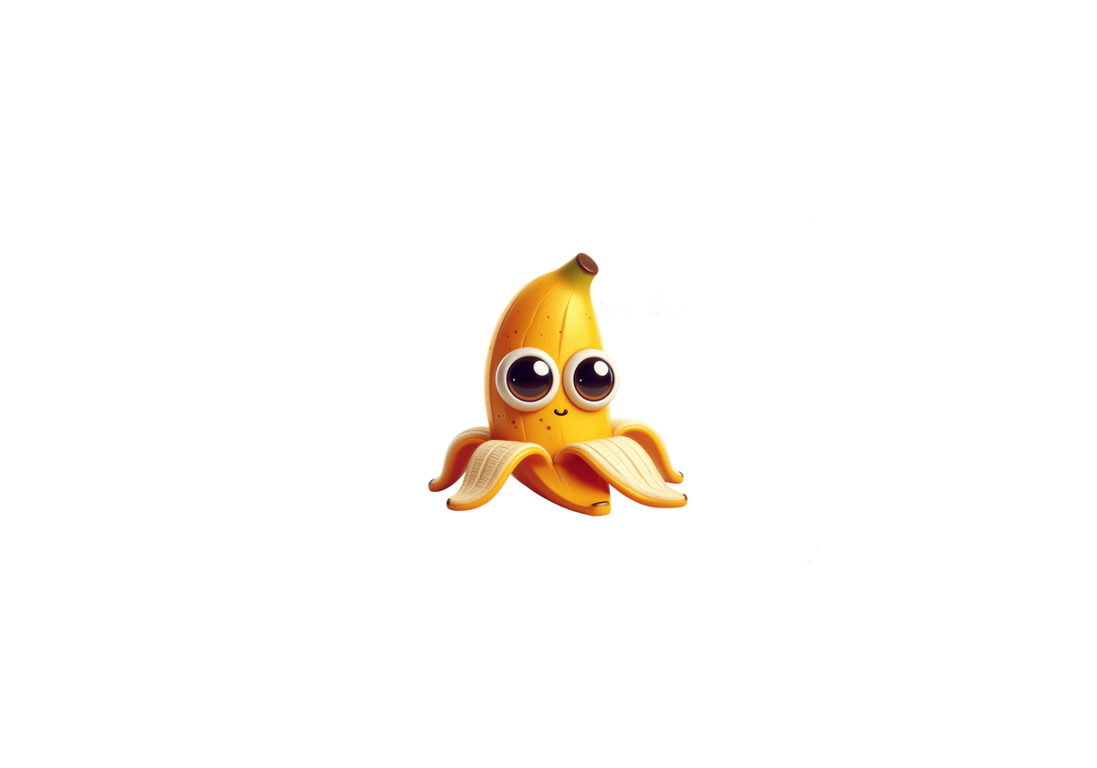 Kawaii Banana Throw Pillow | Cute Big-Eyed Fruit Decorative Pillow | Kids Room Gift
