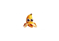 Thumbnail for Kawaii Banana Throw Pillow | Cute Big-Eyed Fruit Decorative Pillow | Kids Room Gift