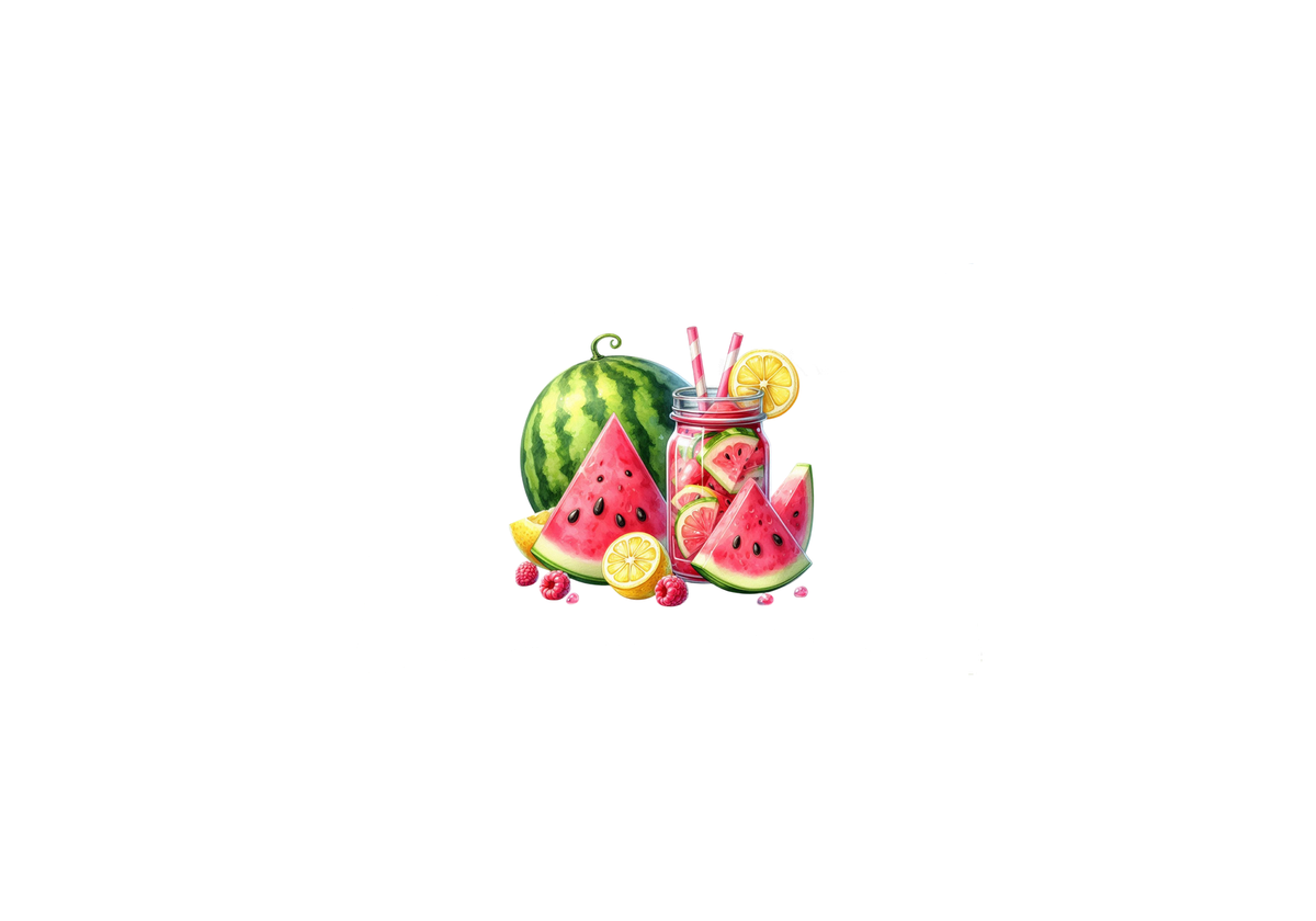 Watermelon Summer Drink Throw Pillow | Watercolor Fresh Fruit Decorative Pillow | Kitchen Decor Gift
