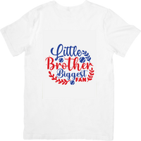 Thumbnail for Little Brother Biggest Fan T-Shirt | Baseball Sibling Graphic Tee | Kids Sports Gift