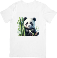 Thumbnail for Cute Baby Panda Bamboo T-Shirt | Watercolor Panda Graphic Tee | Kids Animal Lover Gift