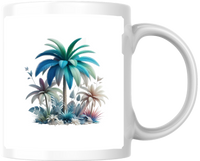 Thumbnail for Tropical Palm Trees Mug | Watercolor Jungle Paradise Coffee Mug | Beach Lover Gift