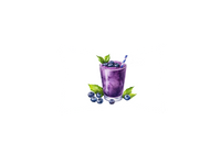 Thumbnail for Blueberry Smoothie Throw Pillow | Watercolor Fresh Fruit Drink Decorative Pillow | Kitchen Kids Room Gift