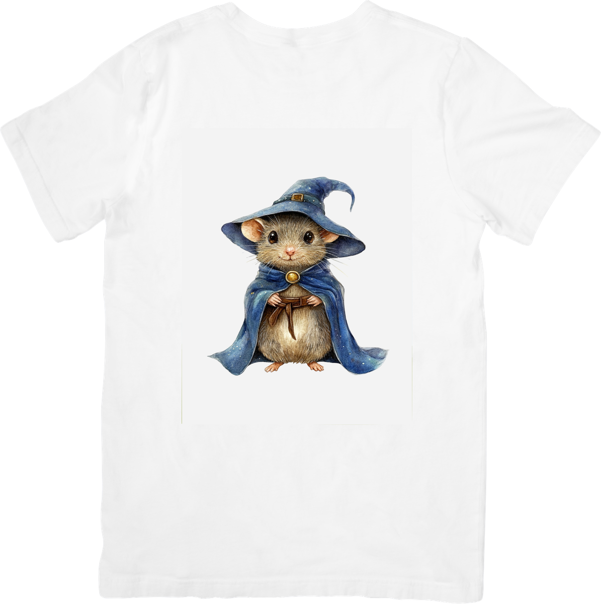 Wizard Mouse T-Shirt | Cute Watercolor Sorcerer Mouse Graphic Tee | Fantasy Lover Gift